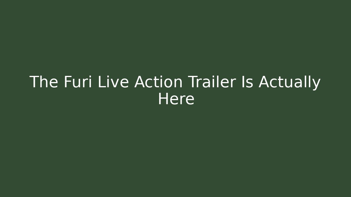 The Furi Live Action Trailer Is Actually Here