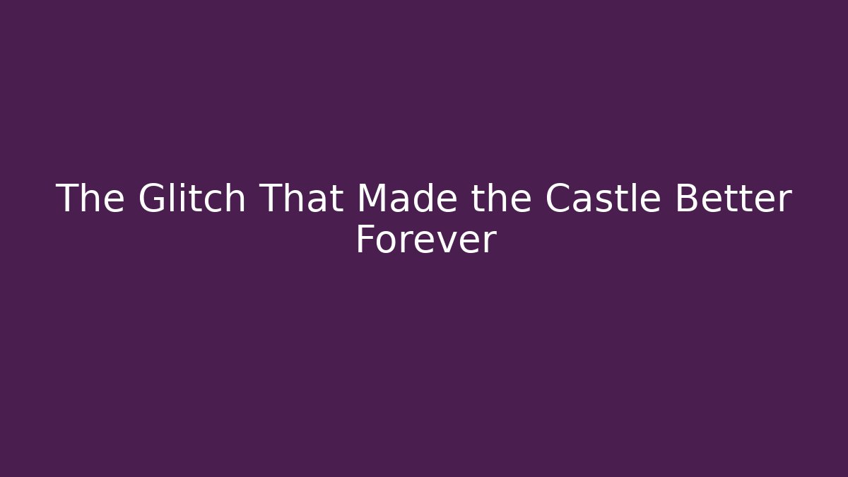 The Glitch That Made the Castle Better Forever
