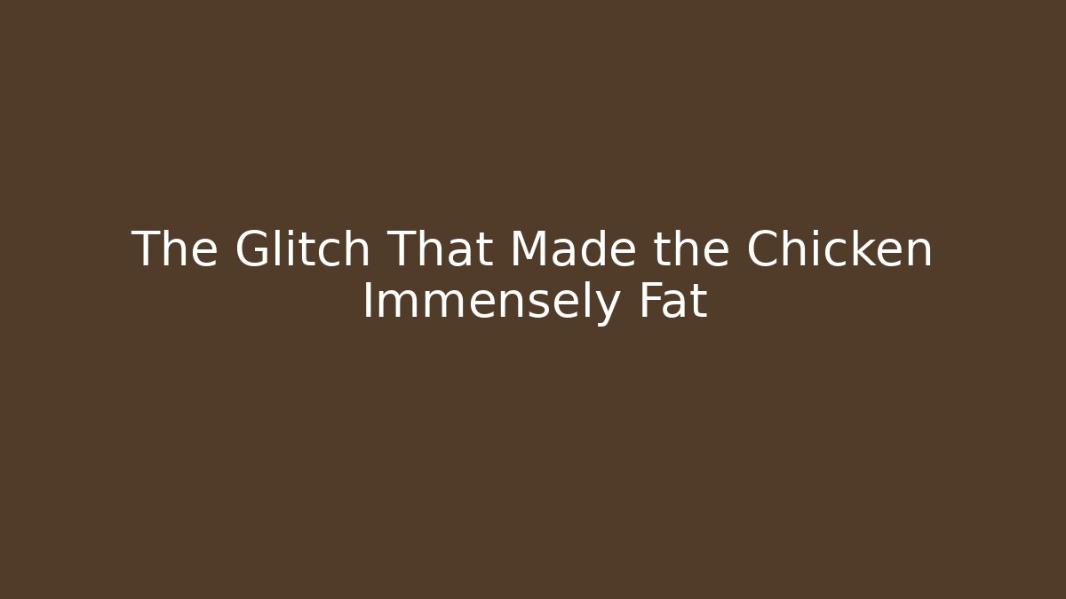The Glitch That Made the Chicken Immensely Fat