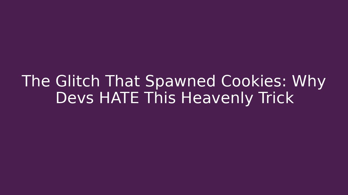 The Glitch That Spawned Cookies: Why Devs HATE This Heavenly Trick