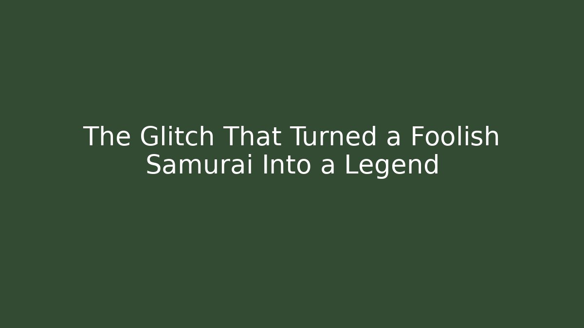 The Glitch That Turned a Foolish Samurai Into a Legend