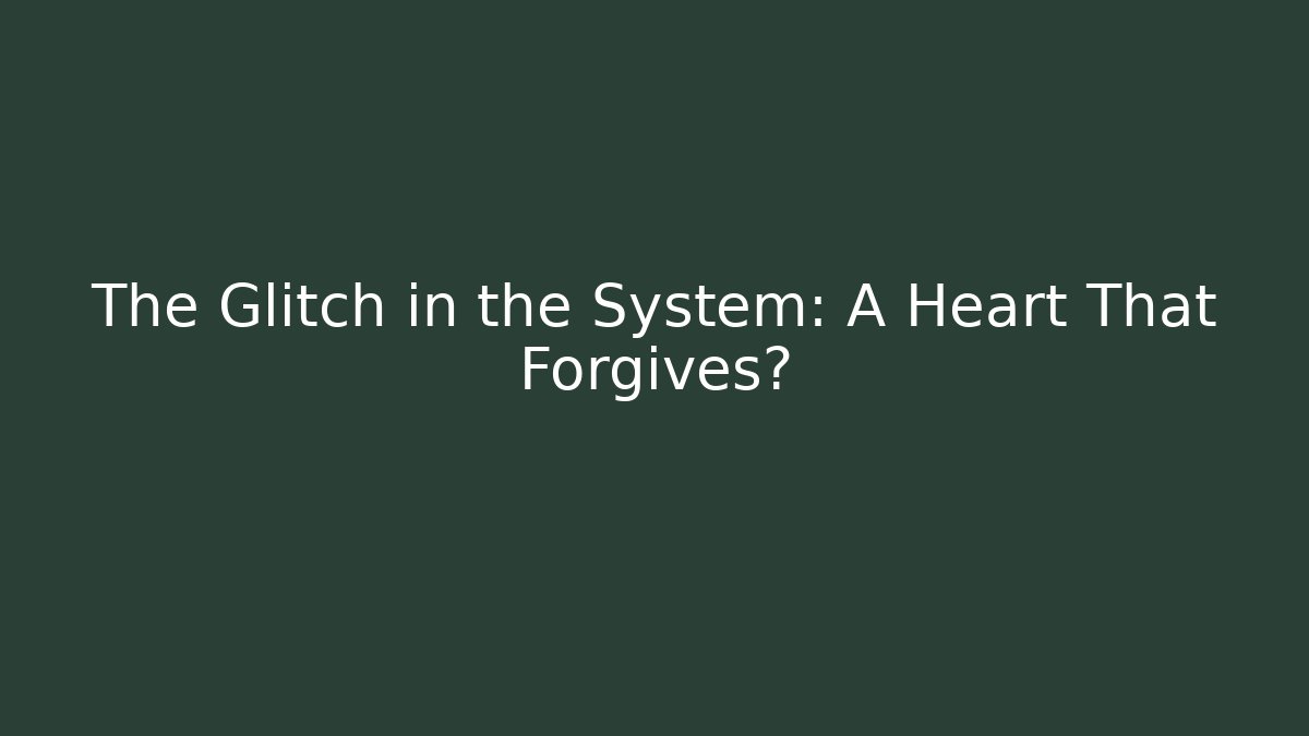 The Glitch in the System: A Heart That Forgives?