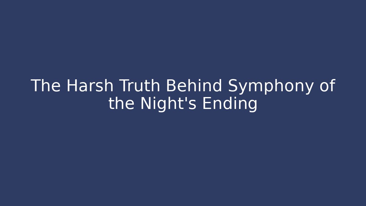 The Harsh Truth Behind Symphony of the Night’s Ending