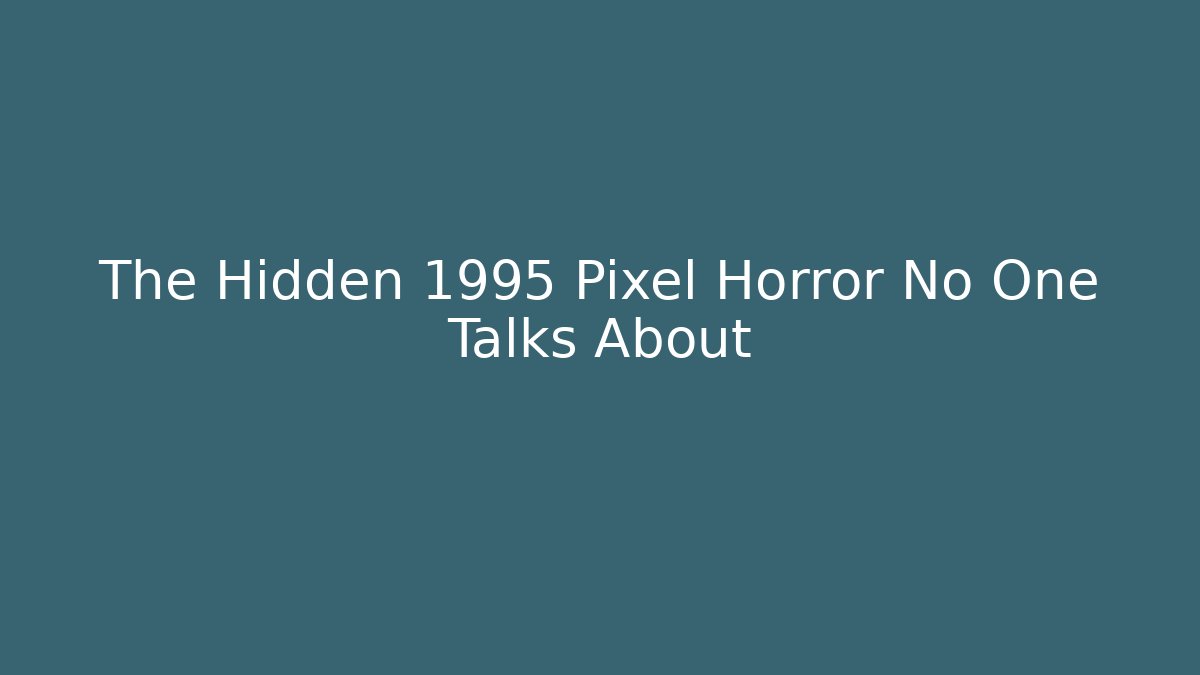 The Hidden 1995 Pixel Horror No One Talks About