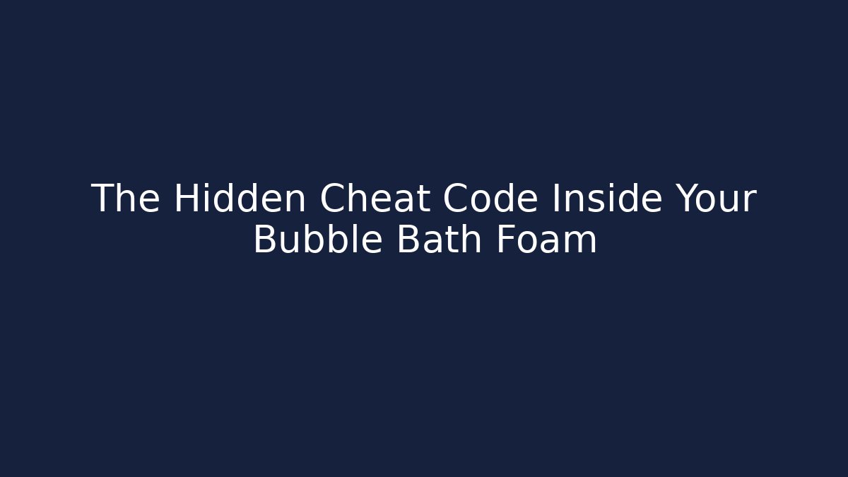 The Hidden Cheat Code Inside Your Bubble Bath Foam - Vintage E-Juice