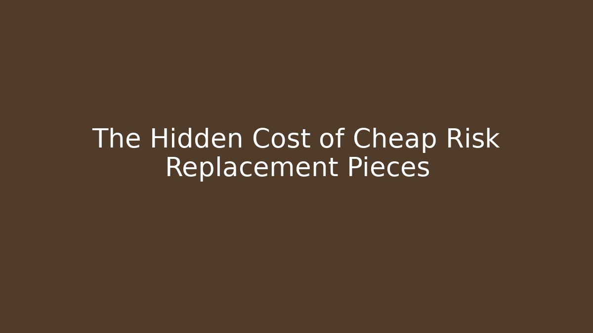 The Hidden Cost of Cheap Risk Replacement Pieces