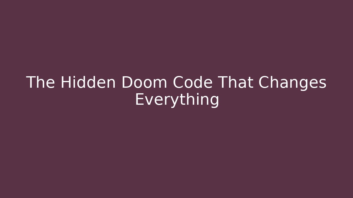 The Hidden Doom Code That Changes Everything - Vintage E-Juice