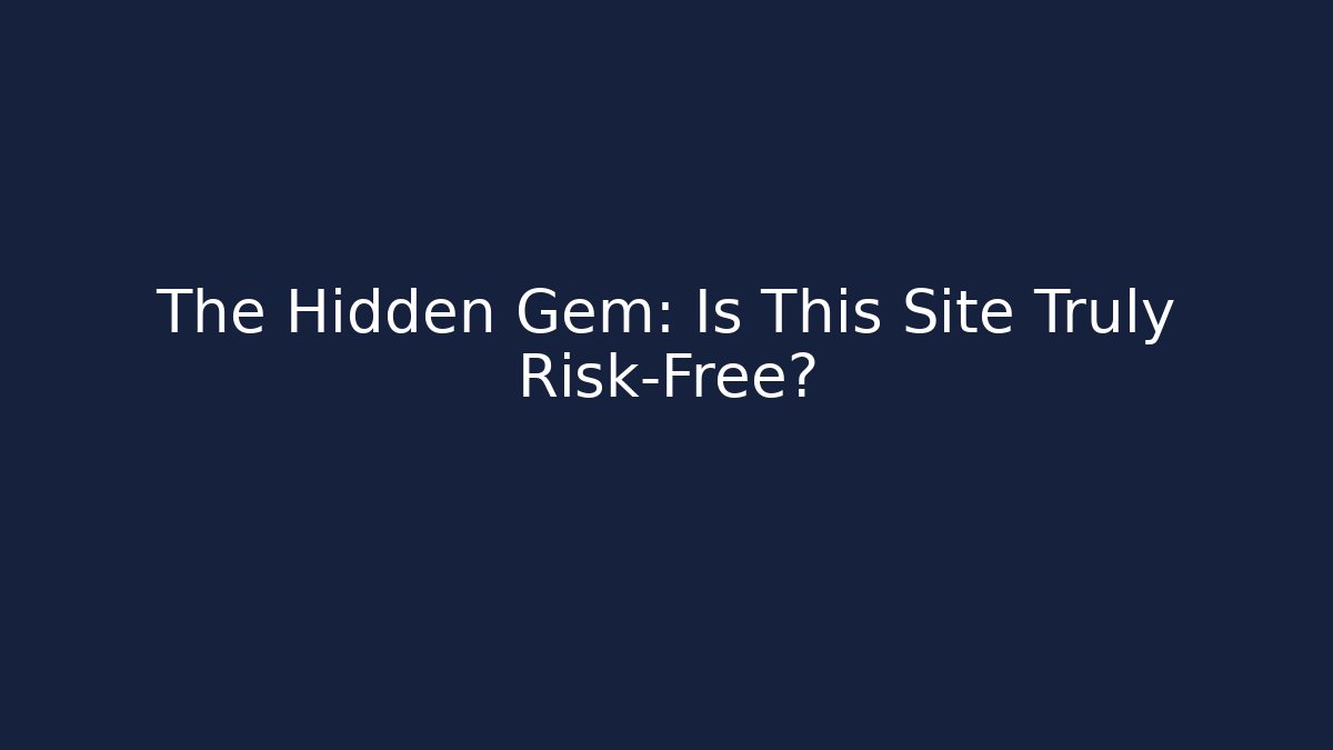 The Hidden Gem: Is This Site Truly Risk-Free? - Vintage E-Juice