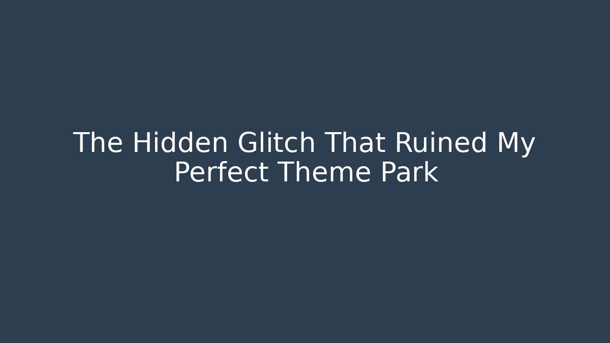 The Hidden Glitch That Ruined My Perfect Theme Park