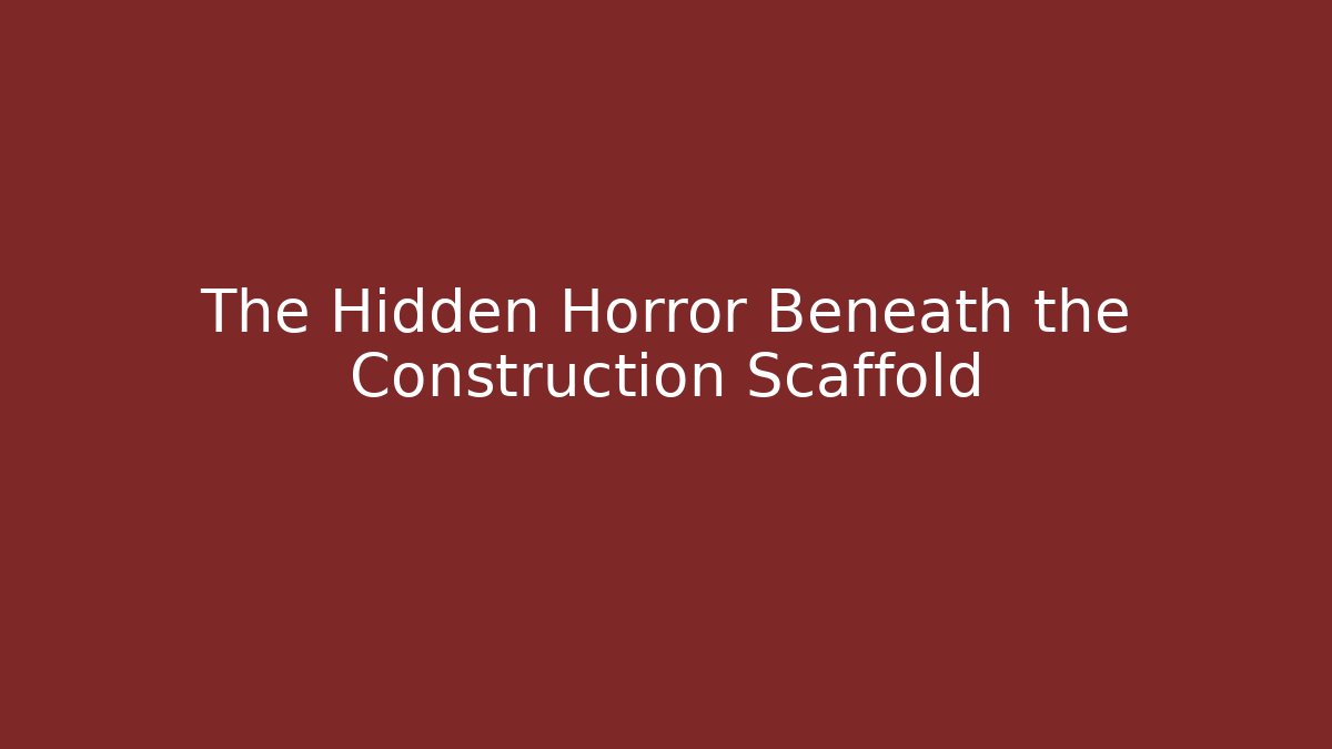 The Hidden Horror Beneath the Construction Scaffold