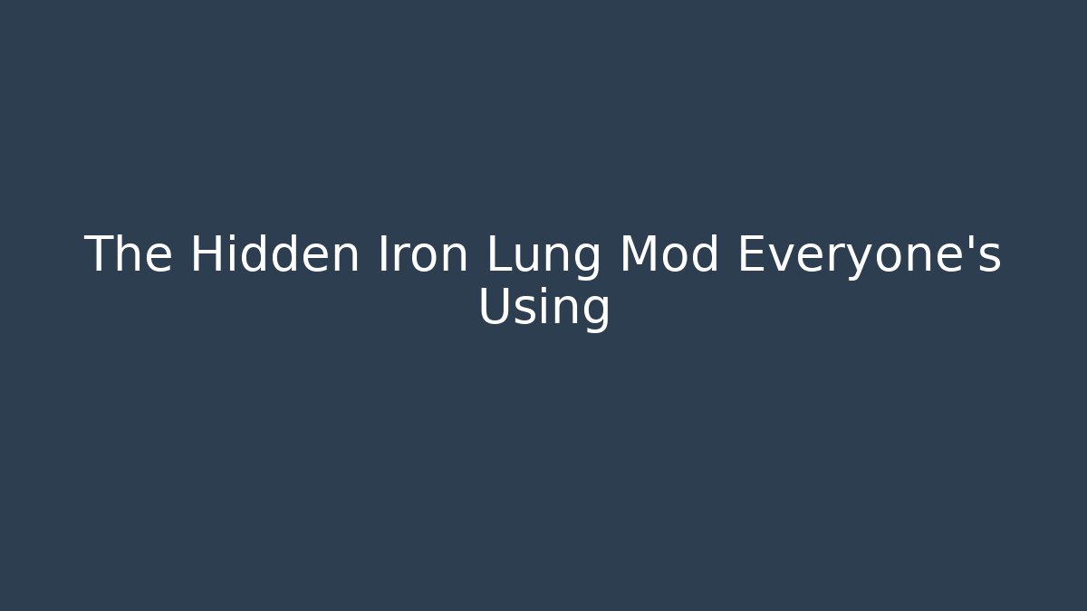 The Hidden Iron Lung Mod Everyone's Using