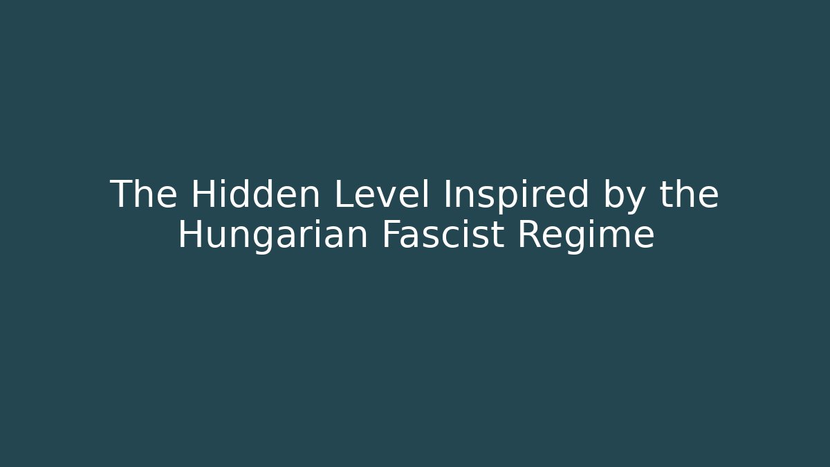 The Hidden Level Inspired by the Hungarian Fascist Regime - Vintage E-Juice