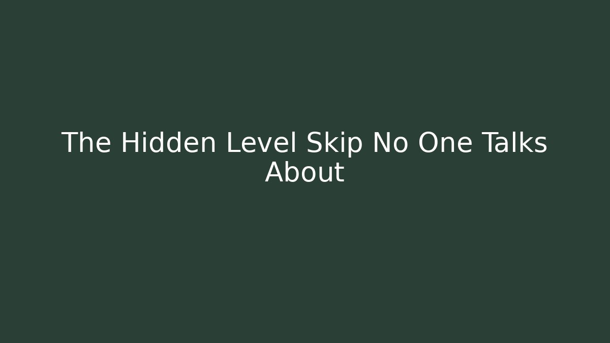 The Hidden Level Skip No One Talks About - Vintage E-Juice