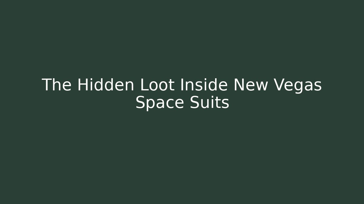 The Hidden Loot Inside New Vegas Space Suits