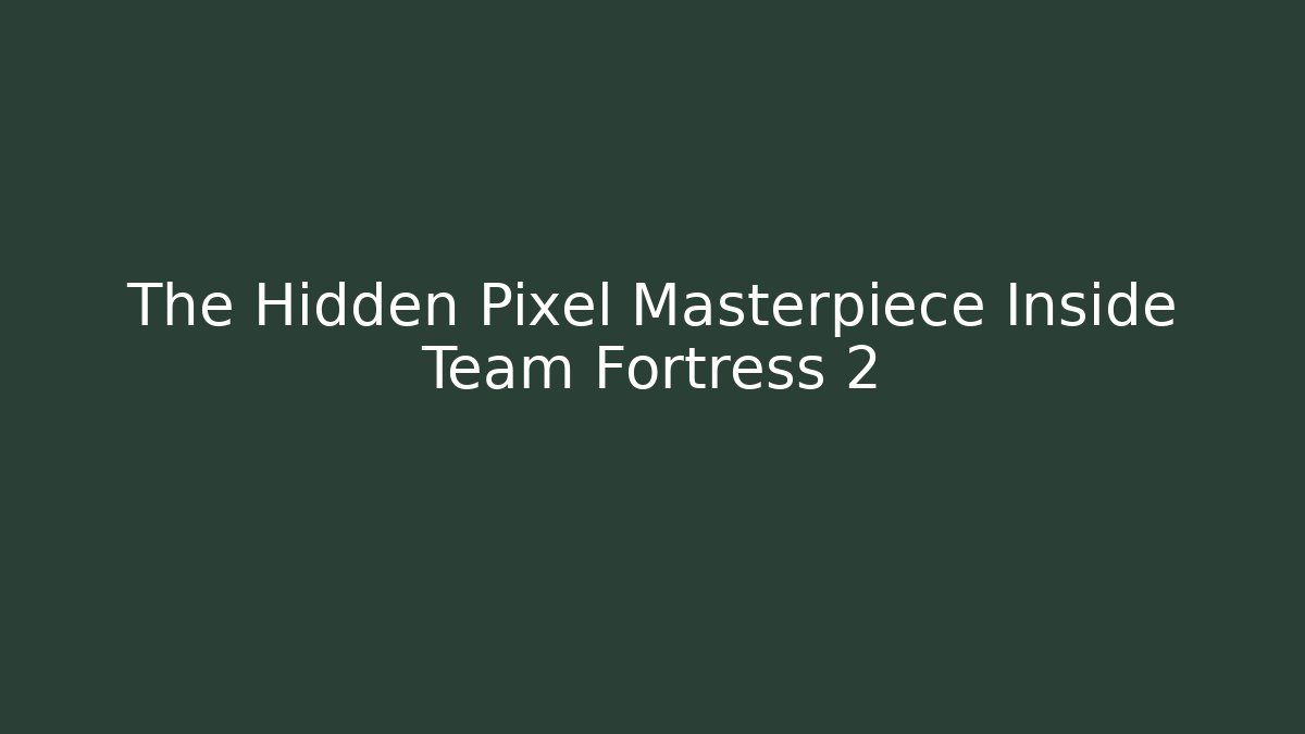 The Hidden Pixel Masterpiece Inside Team Fortress 2