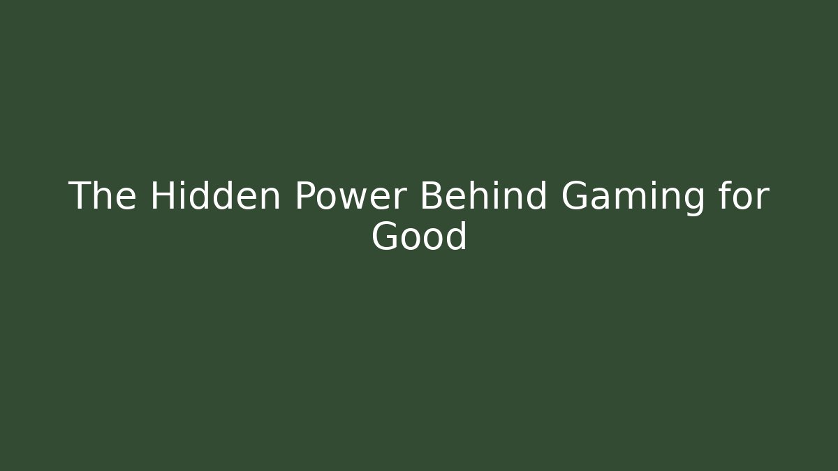 The Hidden Power Behind Gaming for Good - Vintage E-Juice
