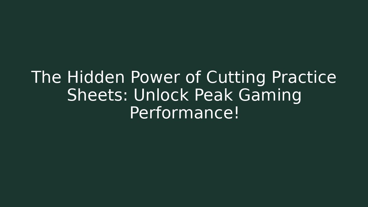 cutting practice sheet