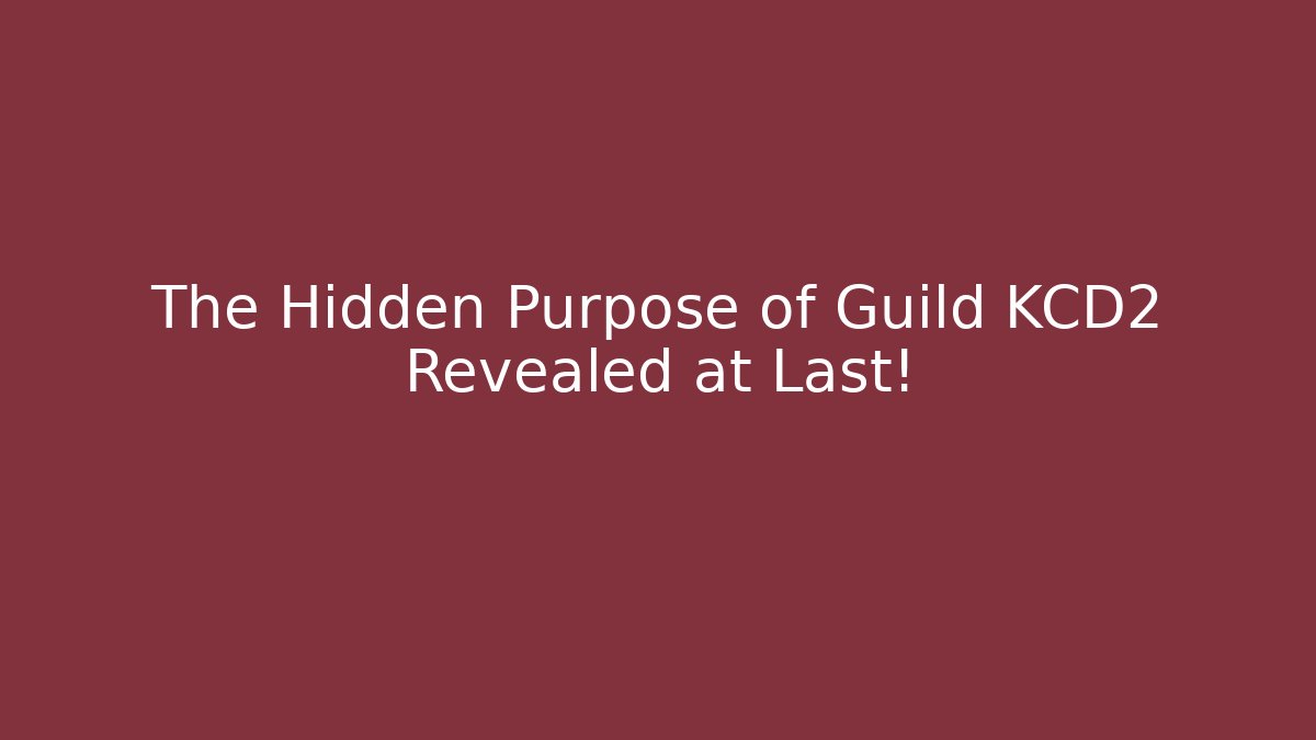 The Hidden Purpose of Guild KCD2 Revealed at Last! - Vintage E-Juice