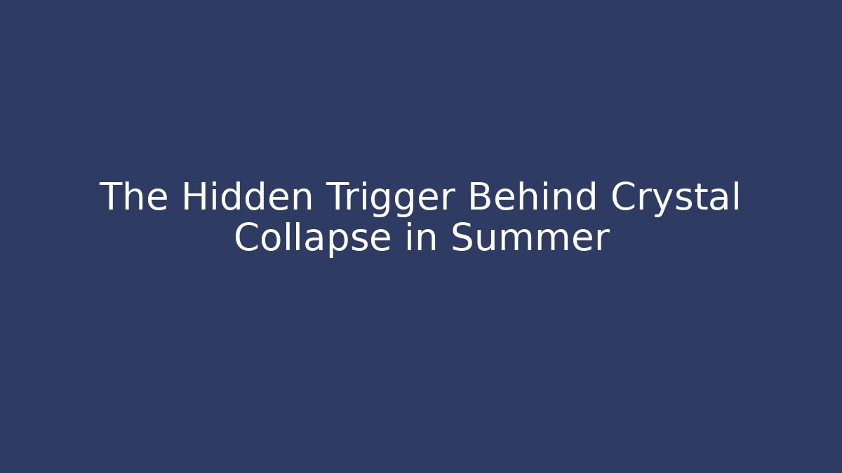 The Hidden Trigger Behind Crystal Collapse in Summer