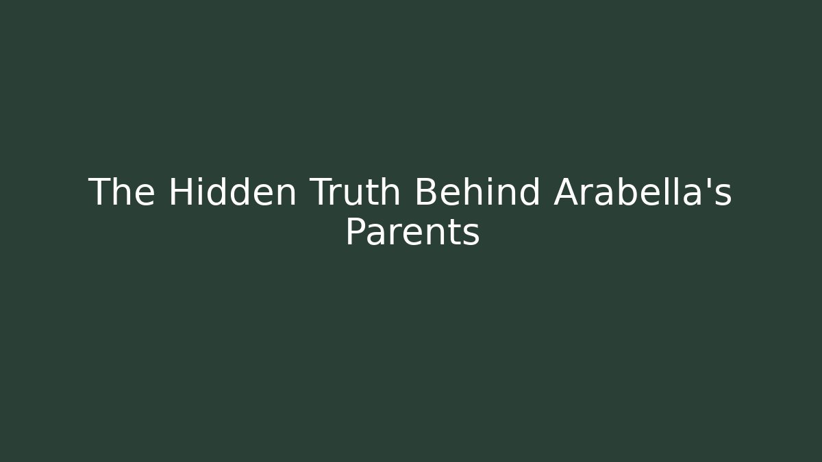 The Hidden Truth Behind Arabella's Parents - Vintage E-Juice