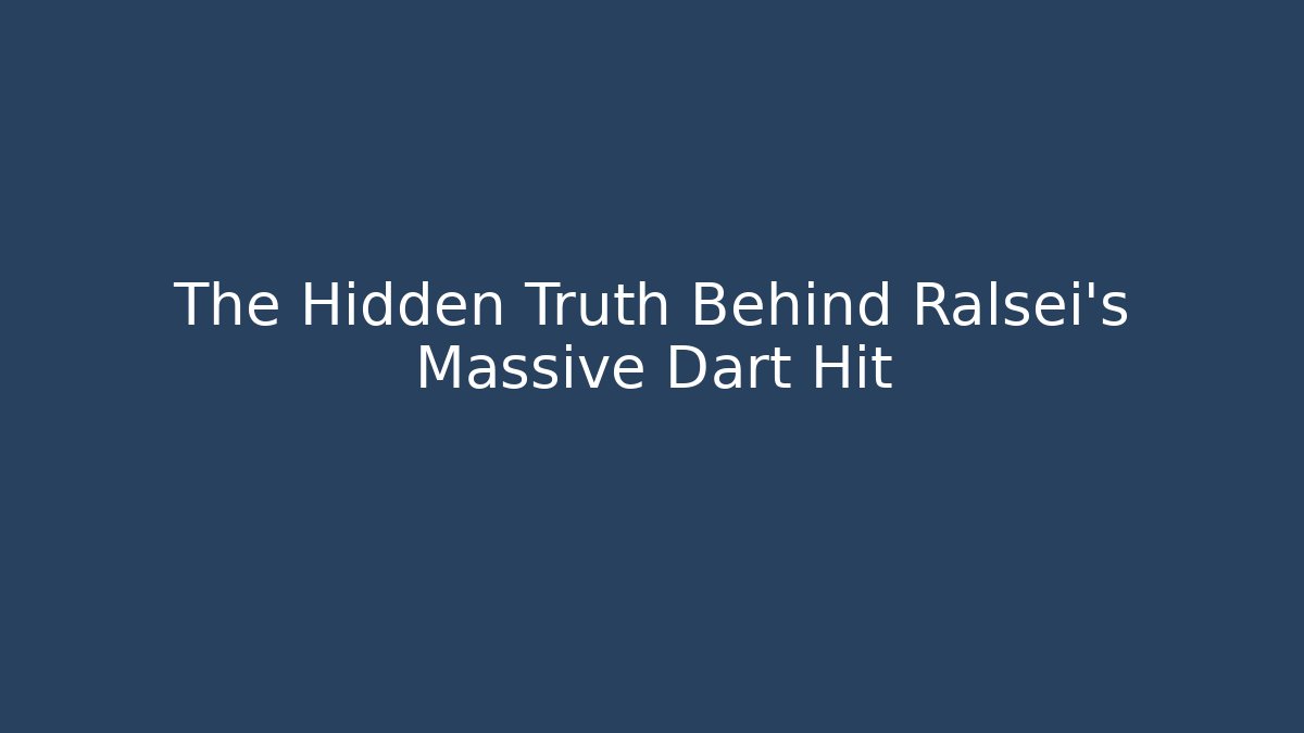 The Hidden Truth Behind Ralsei's Massive Dart Hit