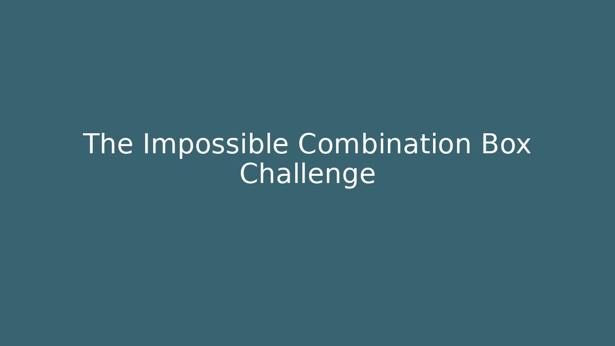 The Impossible Combination Box Challenge - Vintage E-Juice