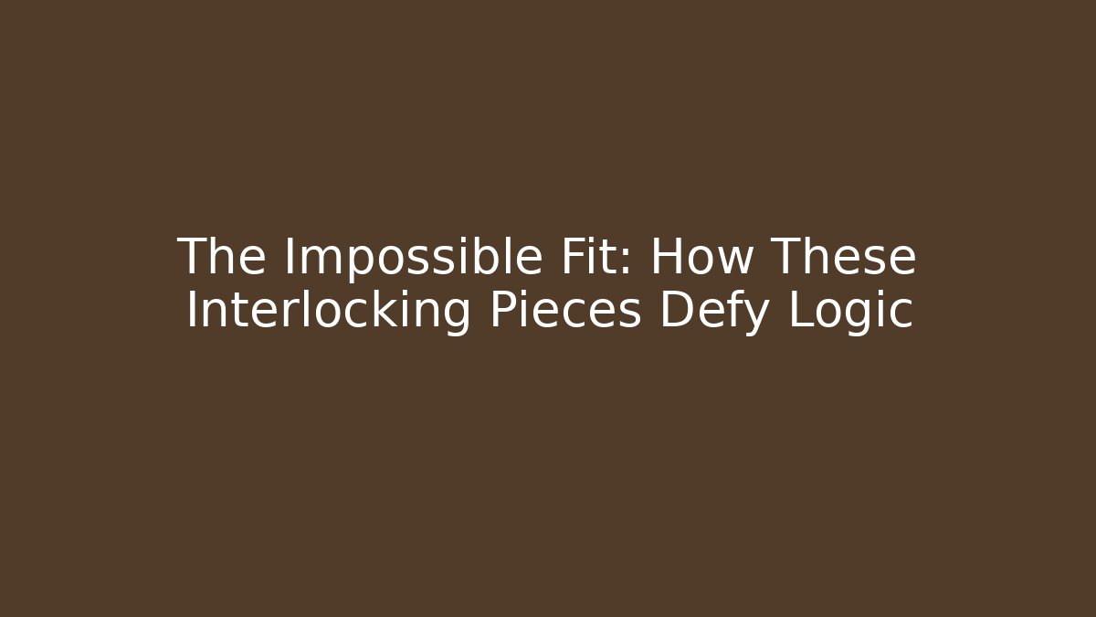 The Impossible Fit: How These Interlocking Pieces Defy Logic