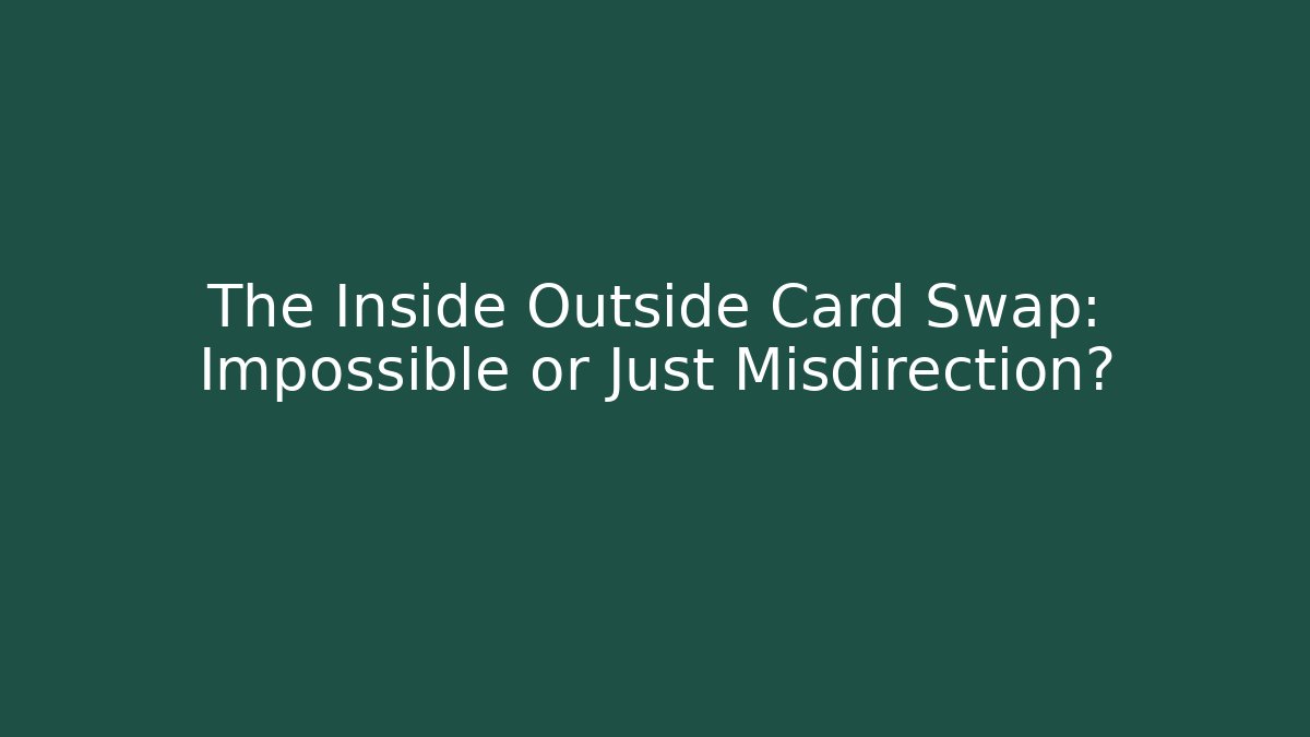 The Inside Outside Card Swap: Impossible or Just Misdirection?