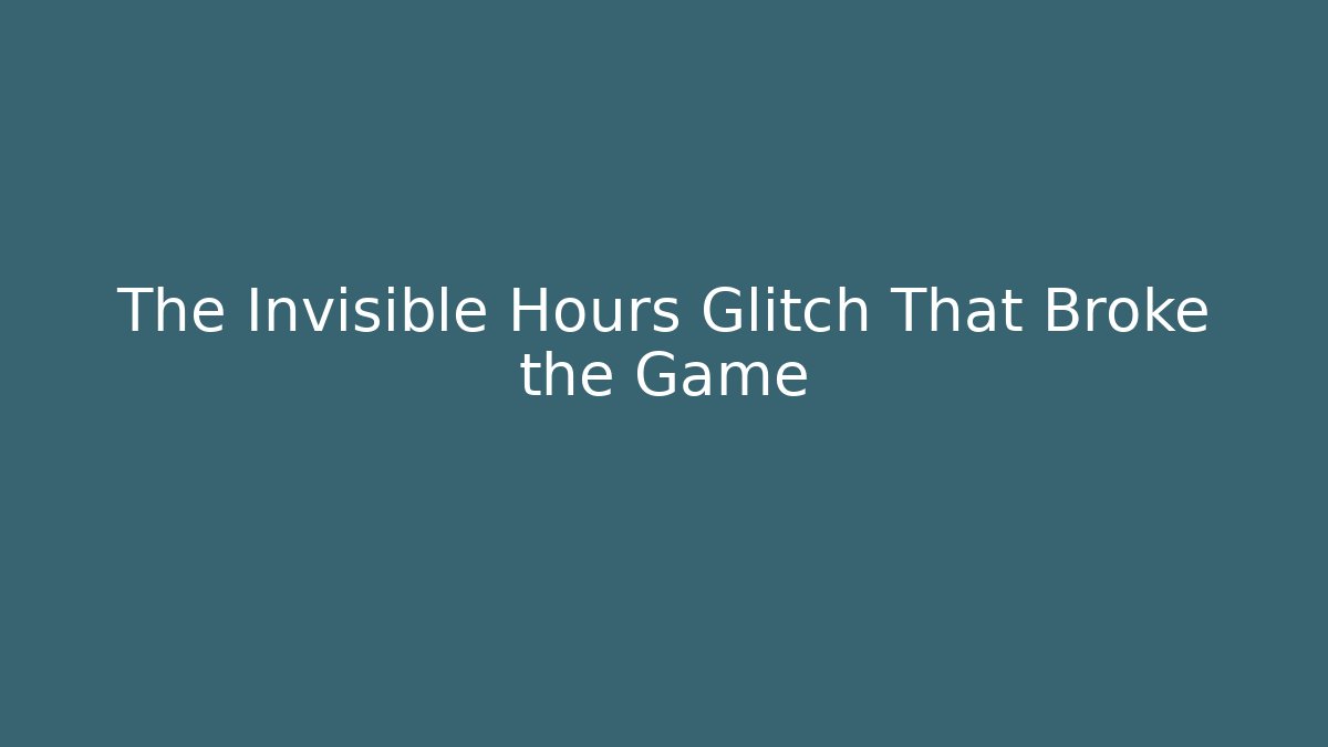 The Invisible Hours Glitch That Broke the Game