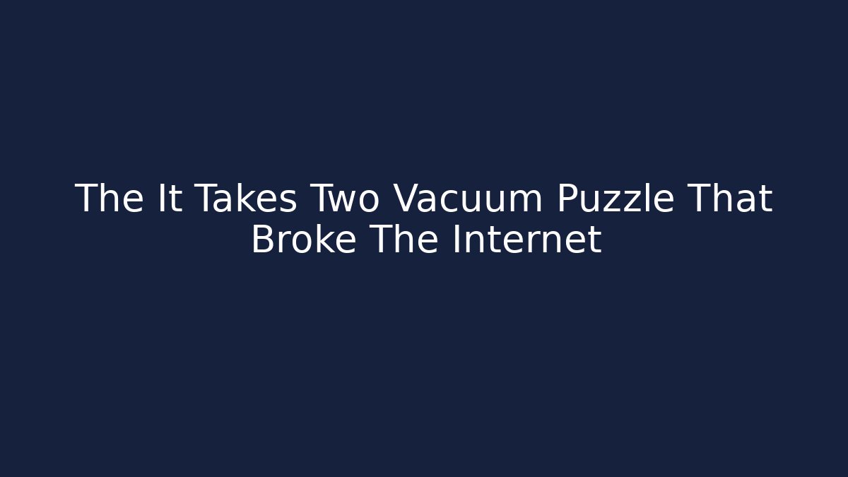 The It Takes Two Vacuum Puzzle That Broke The Internet