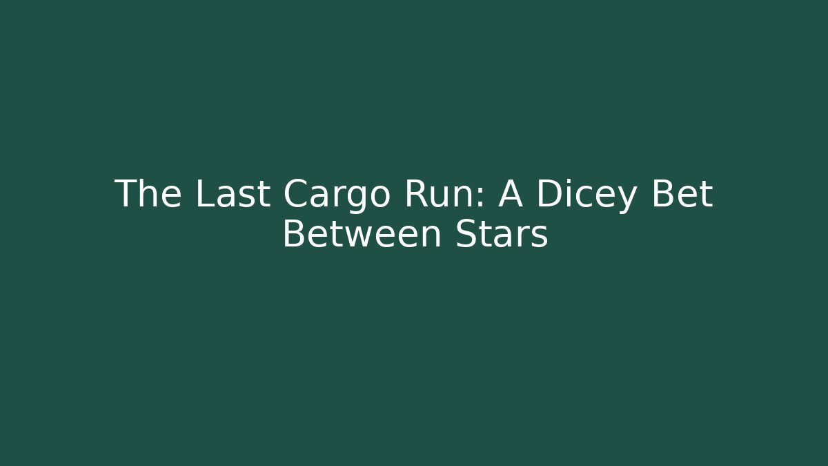 The Last Cargo Run: A Dicey Bet Between Stars