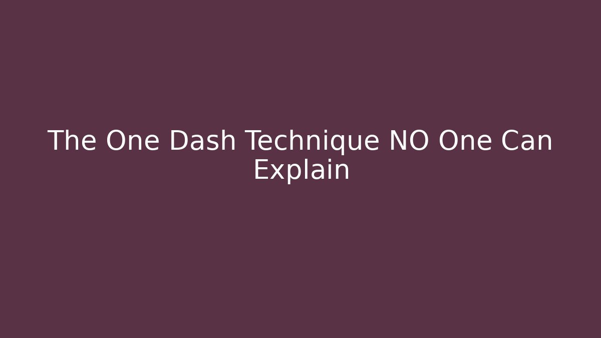 The One Dash Technique NO One Can Explain - Vintage E-Juice