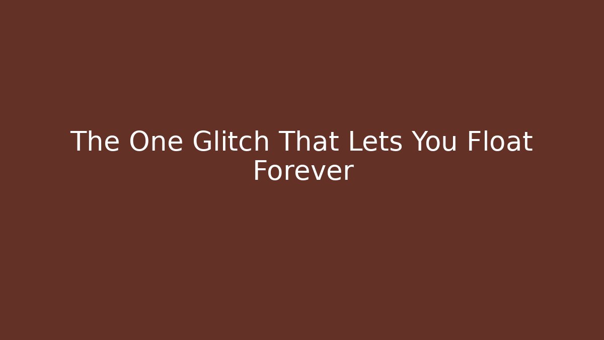 The One Glitch That Lets You Float Forever - Vintage E-Juice