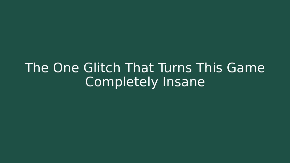 The One Glitch That Turns This Game Completely Insane - Vintage E-Juice