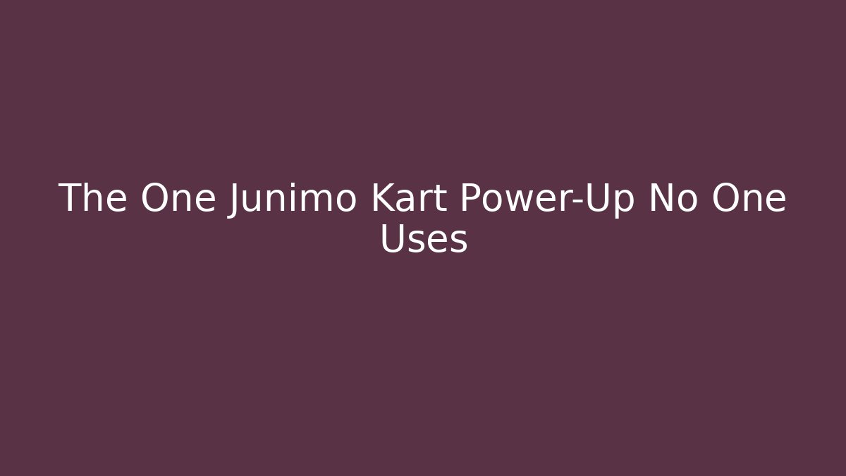 The One Junimo Kart Power-Up No One Uses