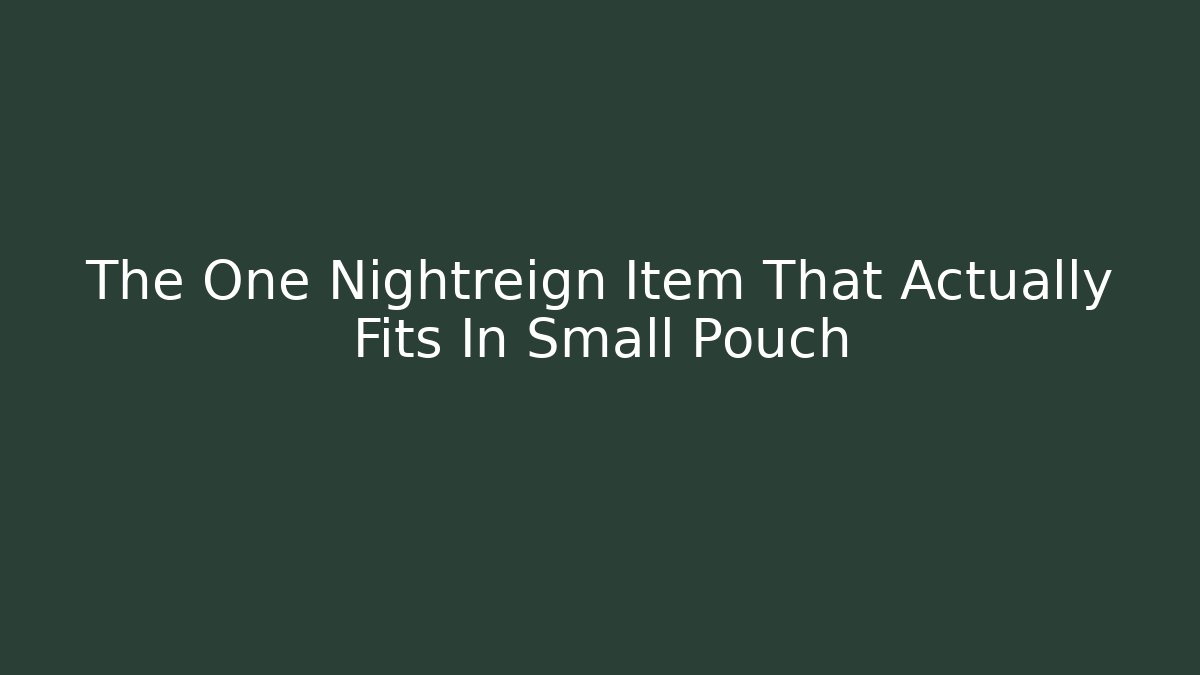 The One Nightreign Item That Actually Fits In Small Pouch