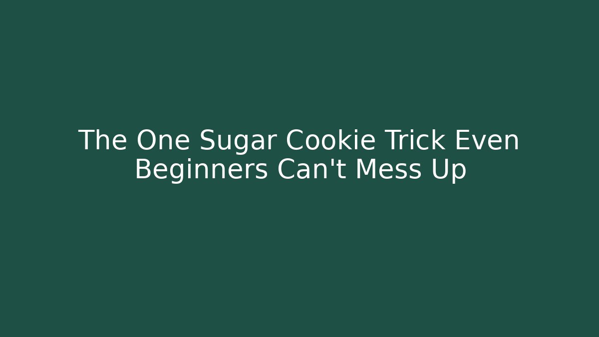 The One Sugar Cookie Trick Even Beginners Can't Mess Up - Vintage E-Juice