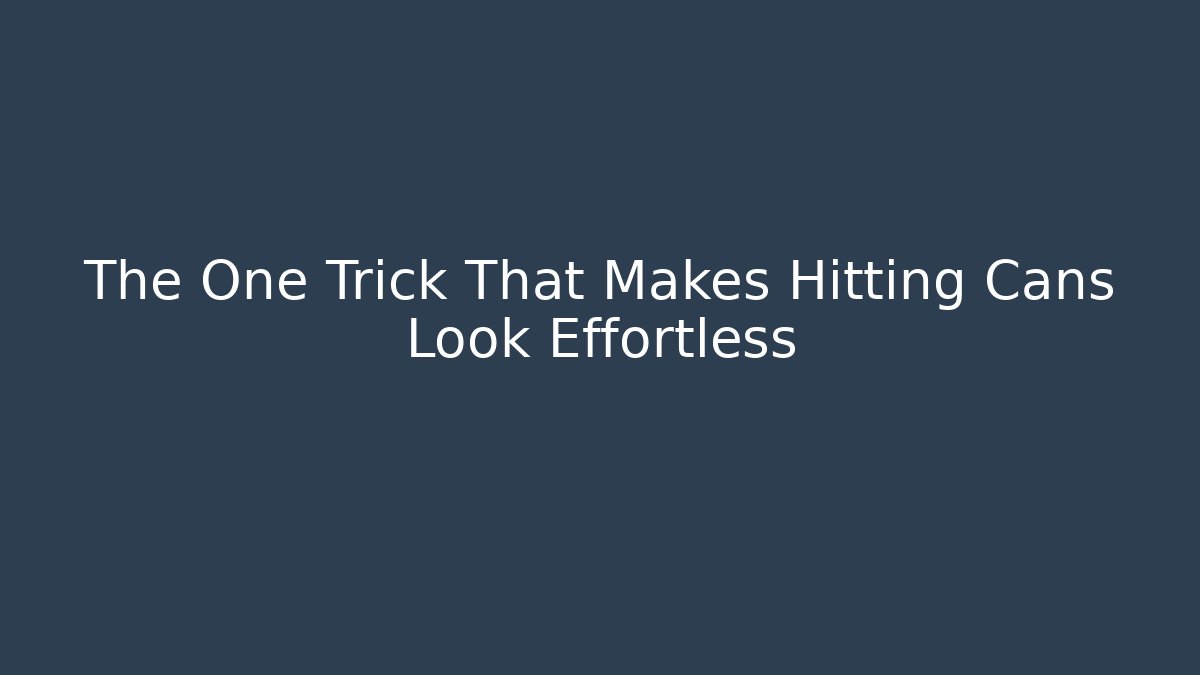 The One Trick That Makes Hitting Cans Look Effortless - Vintage E-Juice