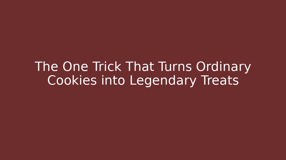 The One Trick That Turns Ordinary Cookies into Legendary Treats - Vintage E-Juice
