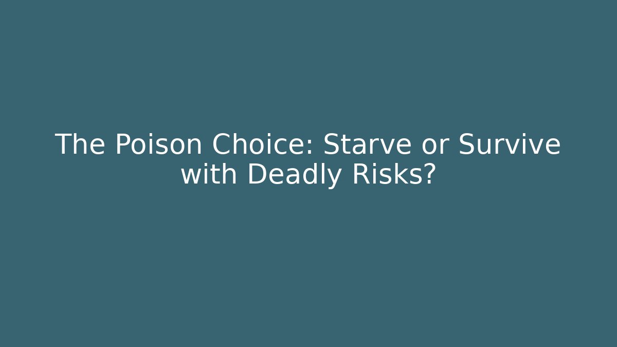 The Poison Choice: Starve or Survive with Deadly Risks?