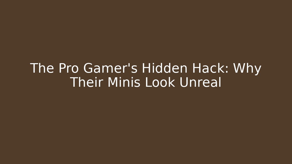 The Pro Gamer's Hidden Hack: Why Their Minis Look Unreal - Vintage E-Juice