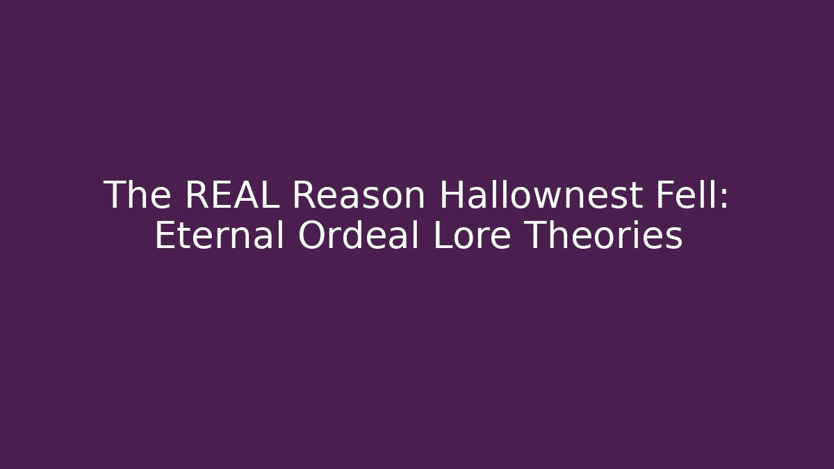 The REAL Reason Hallownest Fell: Eternal Ordeal Lore Theories - Vintage E-Juice