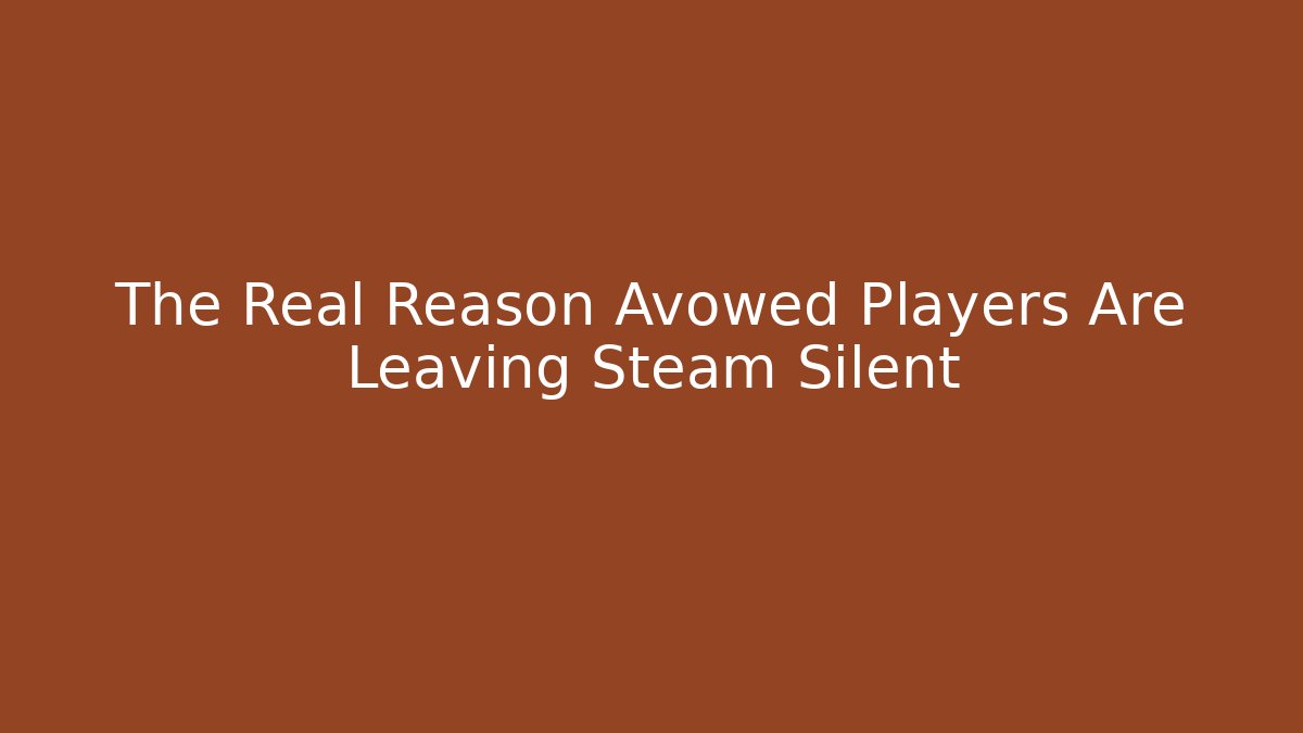 The Real Reason Avowed Players Are Leaving Steam Silent