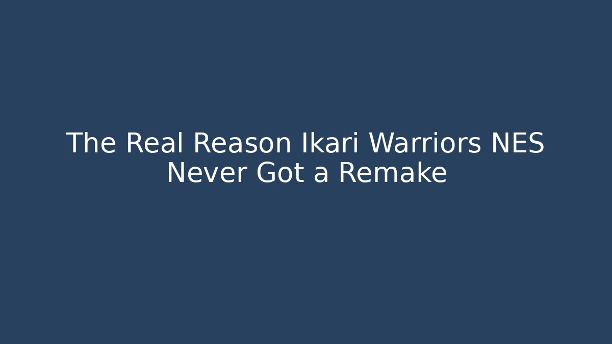 The Real Reason Ikari Warriors NES Never Got a Remake