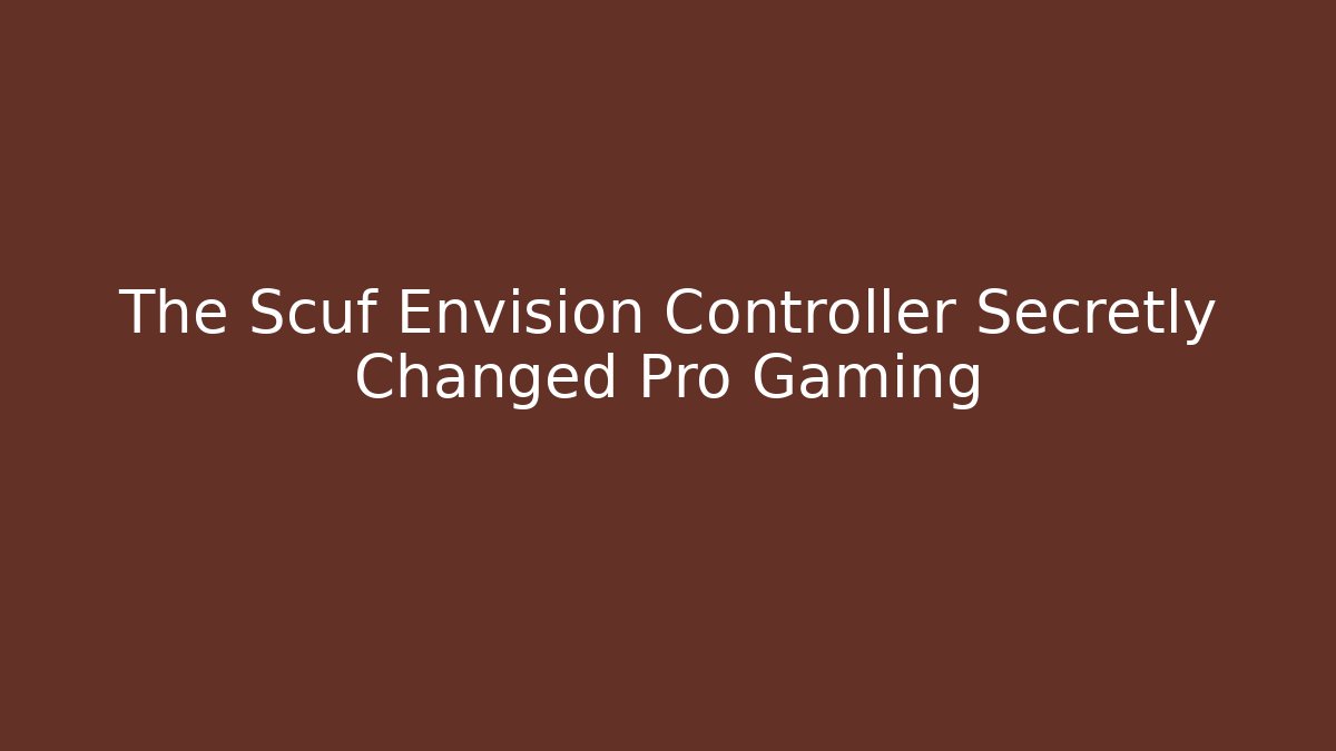 The Scuf Envision Controller Secretly Changed Pro Gaming