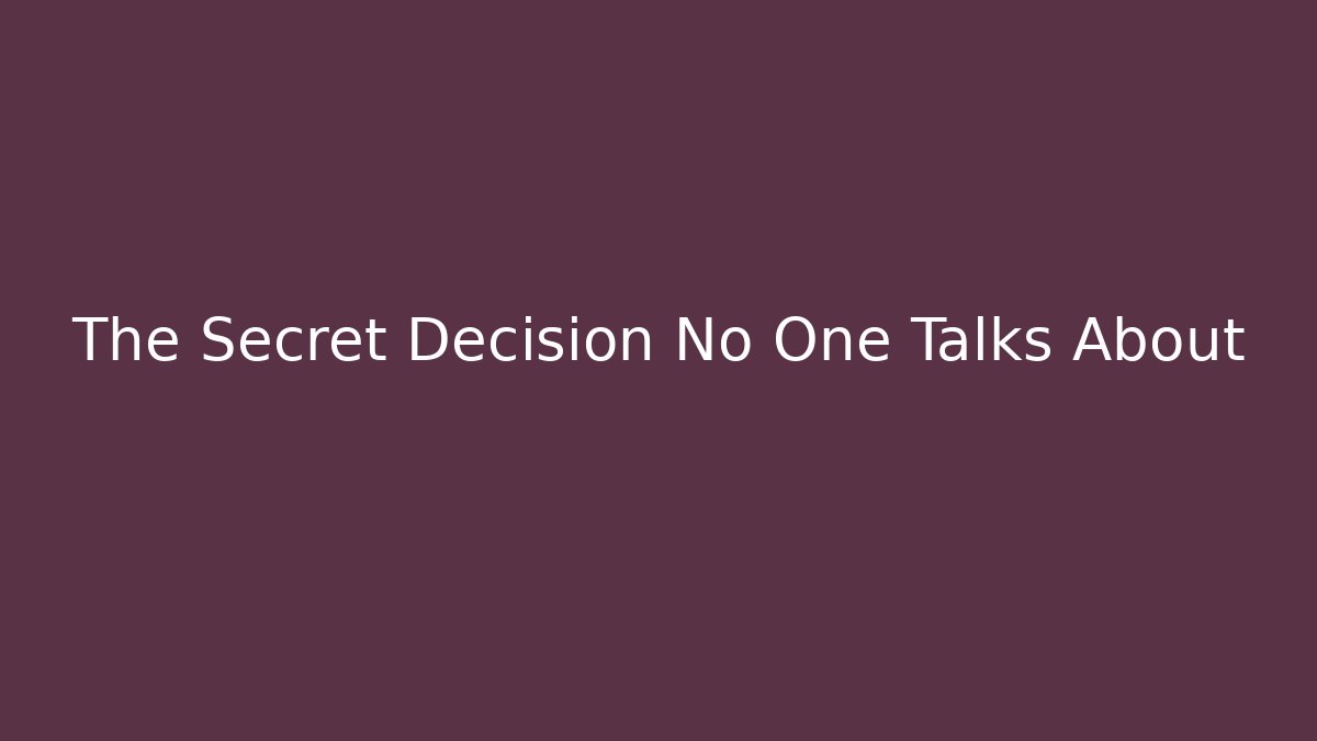 The Secret Decision No One Talks About - Vintage E-Juice