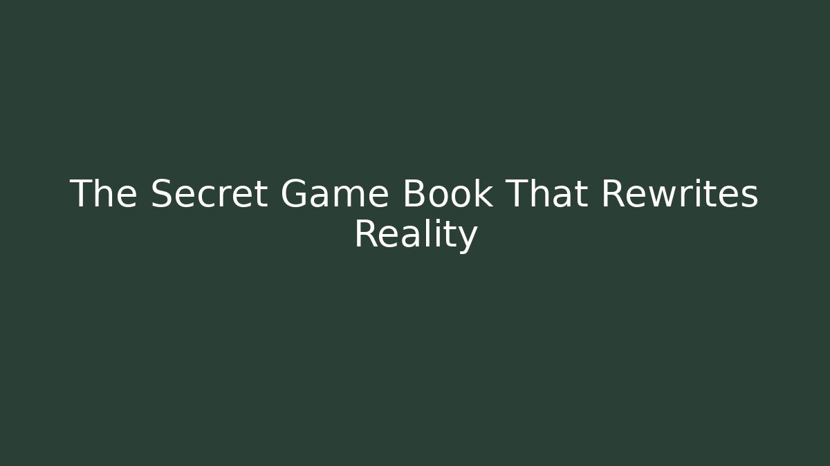 The Secret Game Book That Rewrites Reality - Vintage E-Juice