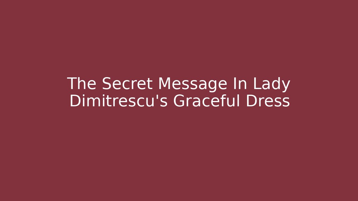 The Secret Message In Lady Dimitrescu's Graceful Dress