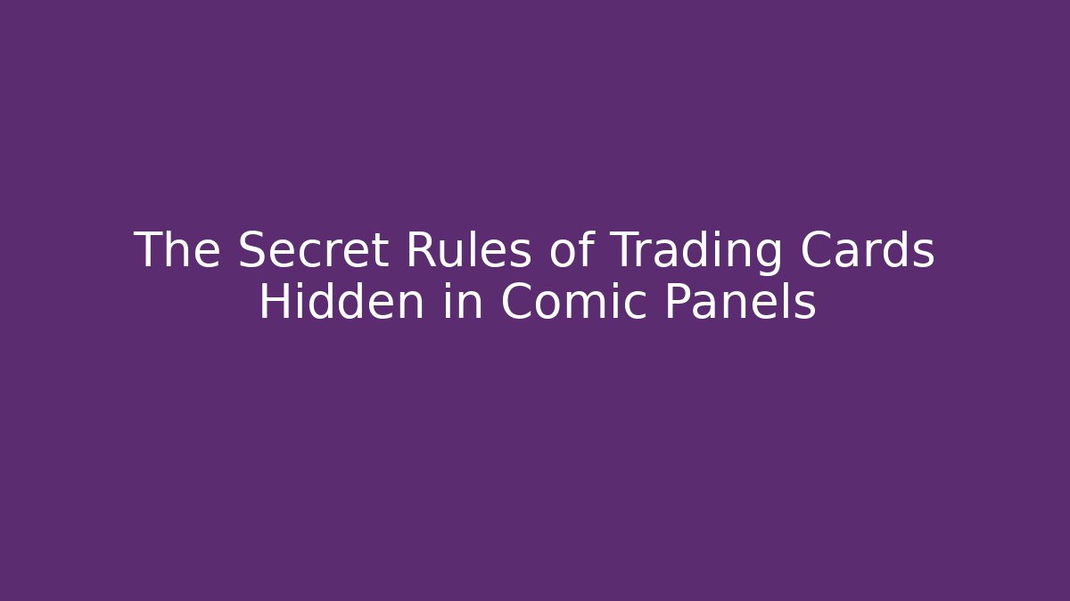 The Secret Rules of Trading Cards Hidden in Comic Panels