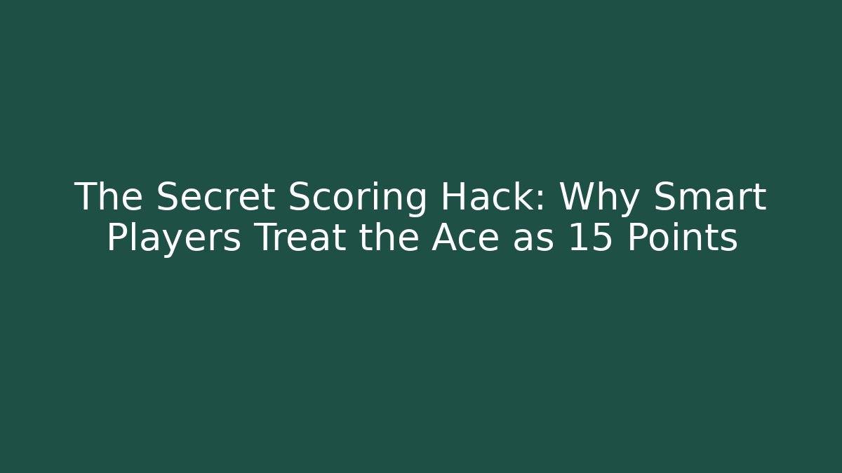 The Secret Scoring Hack: Why Smart Players Treat the Ace as 15 Points